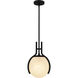 Orbit 1 Light 11.25 inch Matte Black Pendant Ceiling Light