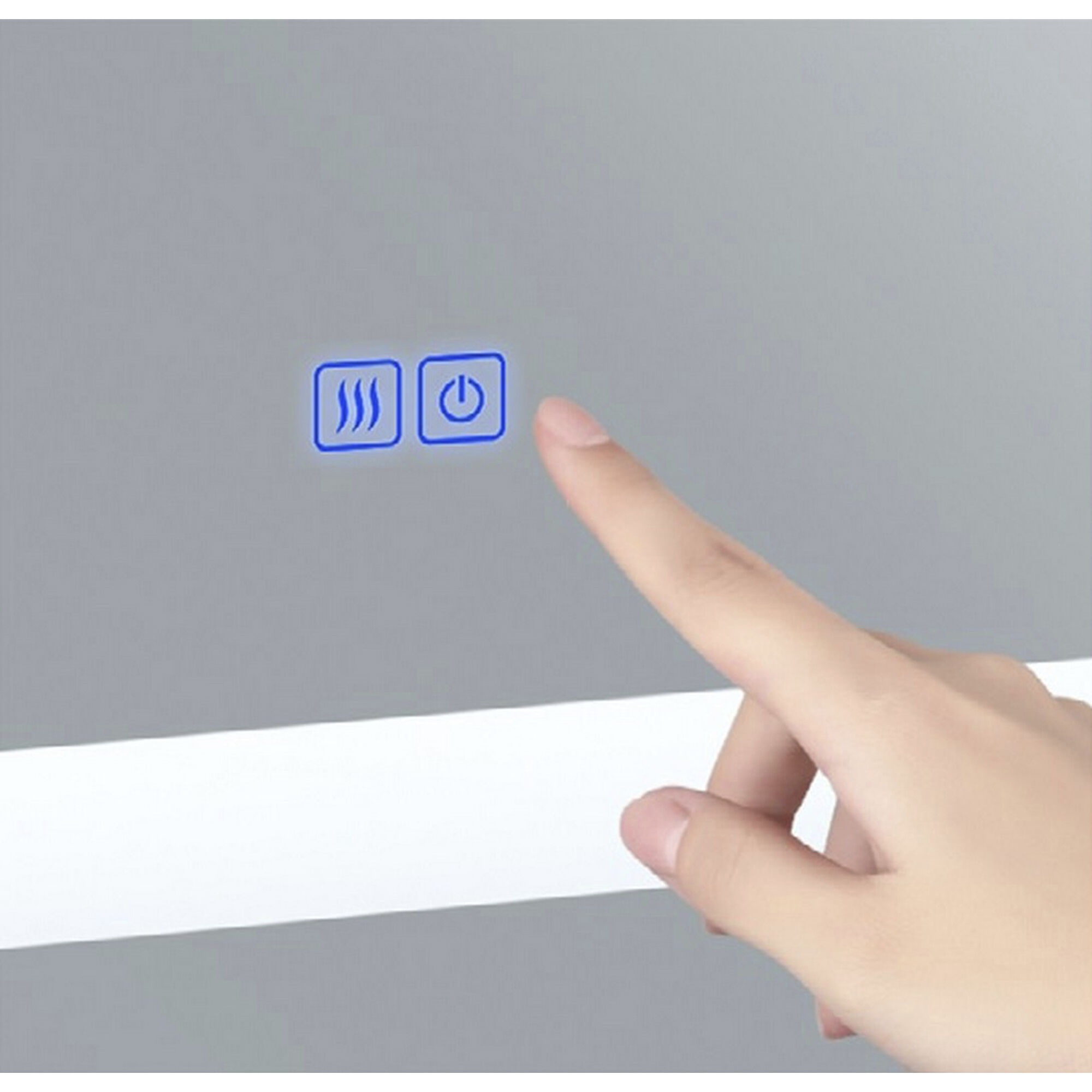 Abril 40 X 36 inch Matte White Mirror, Rectangle