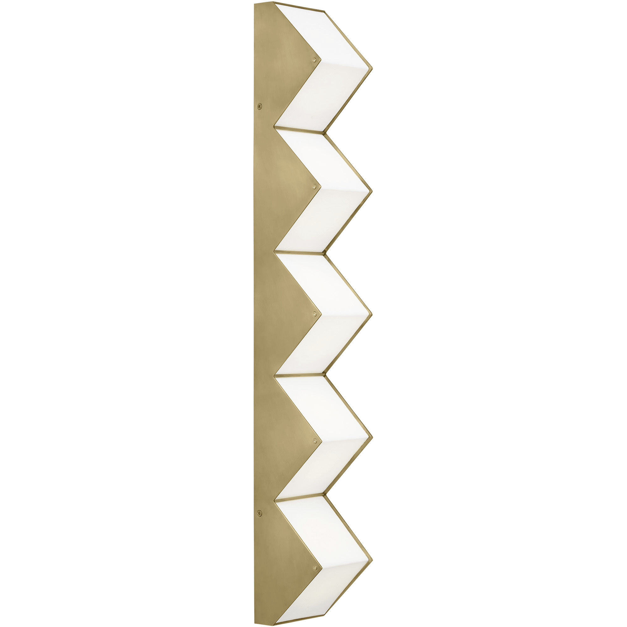 Clodagh Zig Zag Wall Sconce Wall Light in Natural Brass
