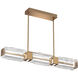 Ledgestone LED 41 inch Novel Brass Linear Pendant Ceiling Light in 2700K LED, Dining