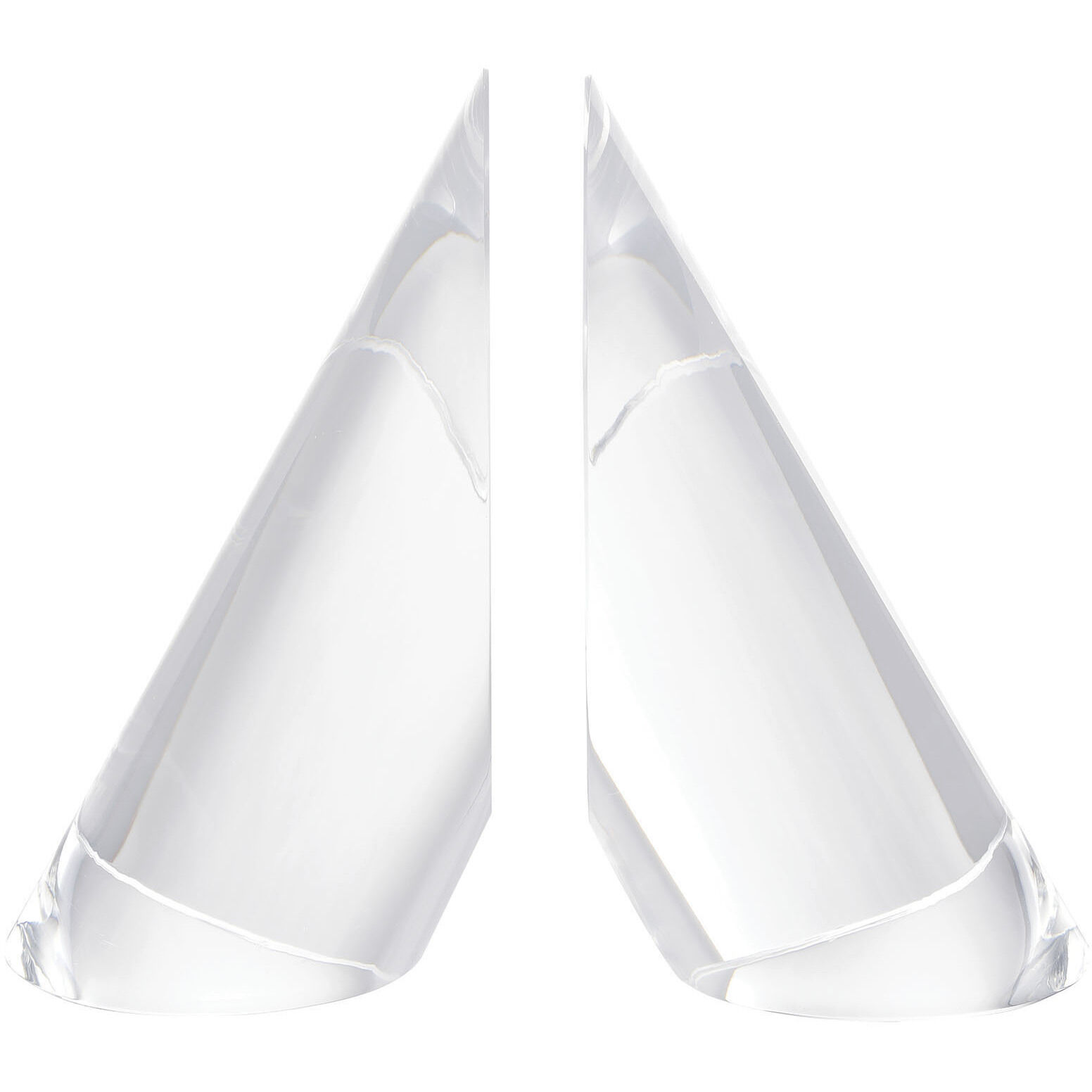Chilling 4 X 3 inch Clear Bookends, Set of 2
