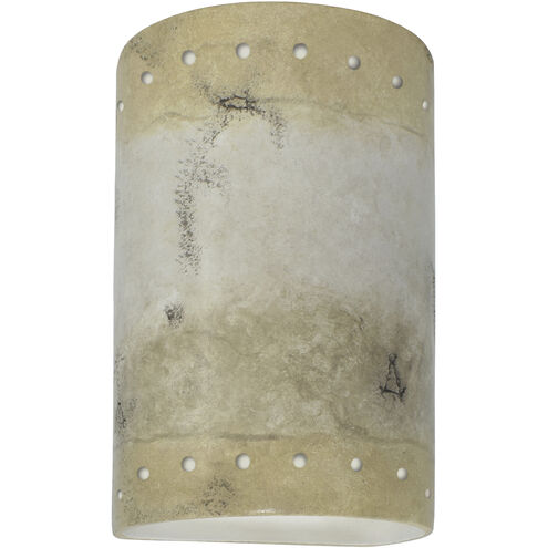 Ambiance Cylinder LED 5.75 inch Greco Travertine Wall Sconce Wall Light, Small