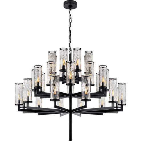 Kelly Wearstler Liaison 32 Light 47.5 inch Bronze Triple Tier Chandelier Ceiling Light in Crackle Glass