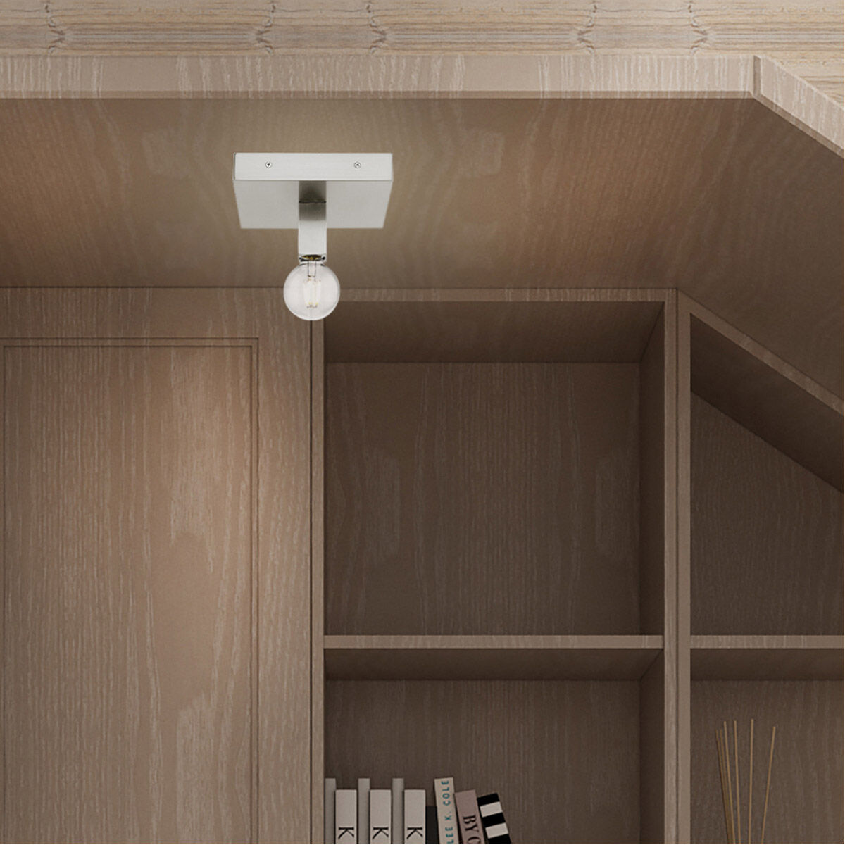 Solna 1 Light 9 inch Brushed Nickel Flush Mount Ceiling Light