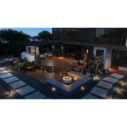 Nuvi 12v 2.60 watt Matte White Landscape Deck Sconce, Rectangular