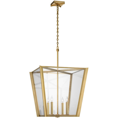 Paloma Contreras Palais LED 25 inch Hand-Rubbed Antique Brass Lantern Pendant Ceiling Light