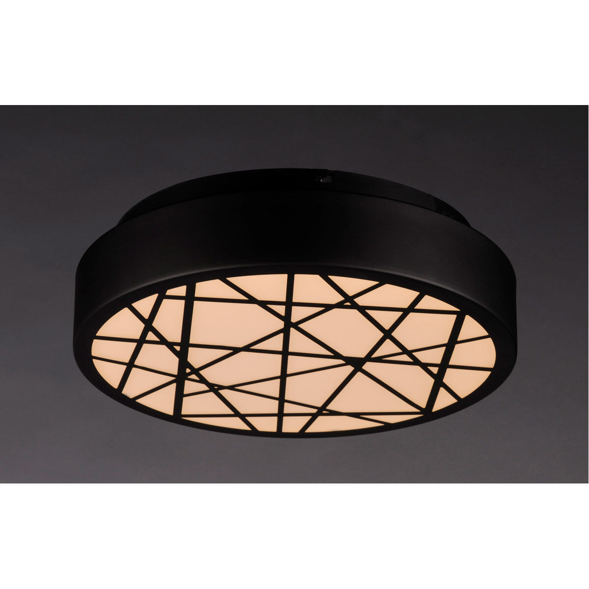 Intersect LED 15.75 inch Black Flush Mount Ceiling Light