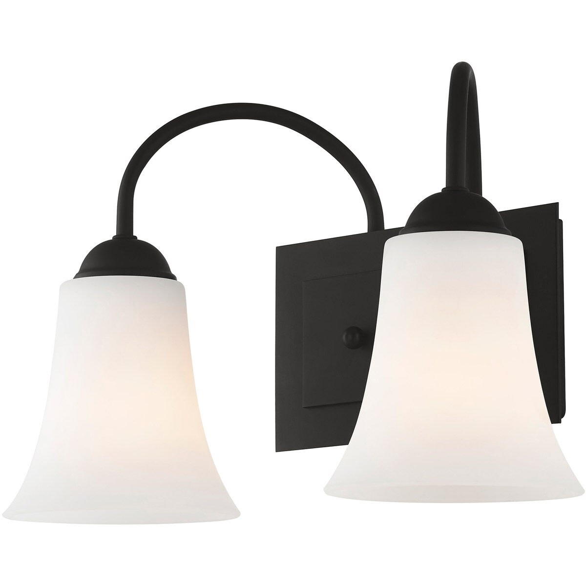 Ridgedale 2 Light 15 inch Black Bath Vanity Wall Light