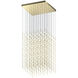 Constellation LED 30 inch Satin Brass Chandelier Ceiling Light in 3000K, White, Standard Suspension