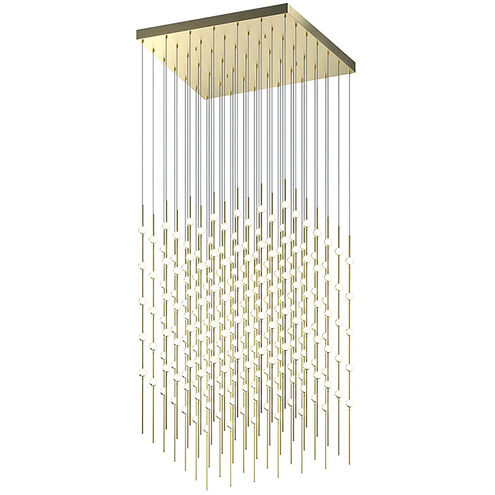 Constellation LED 30 inch Satin Brass Chandelier Ceiling Light in 3000K, White, Standard Suspension