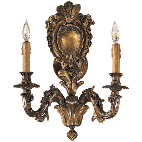 Jonathan 2 Light 13.75 inch Oxide Brass Wall Sconce Wall Light