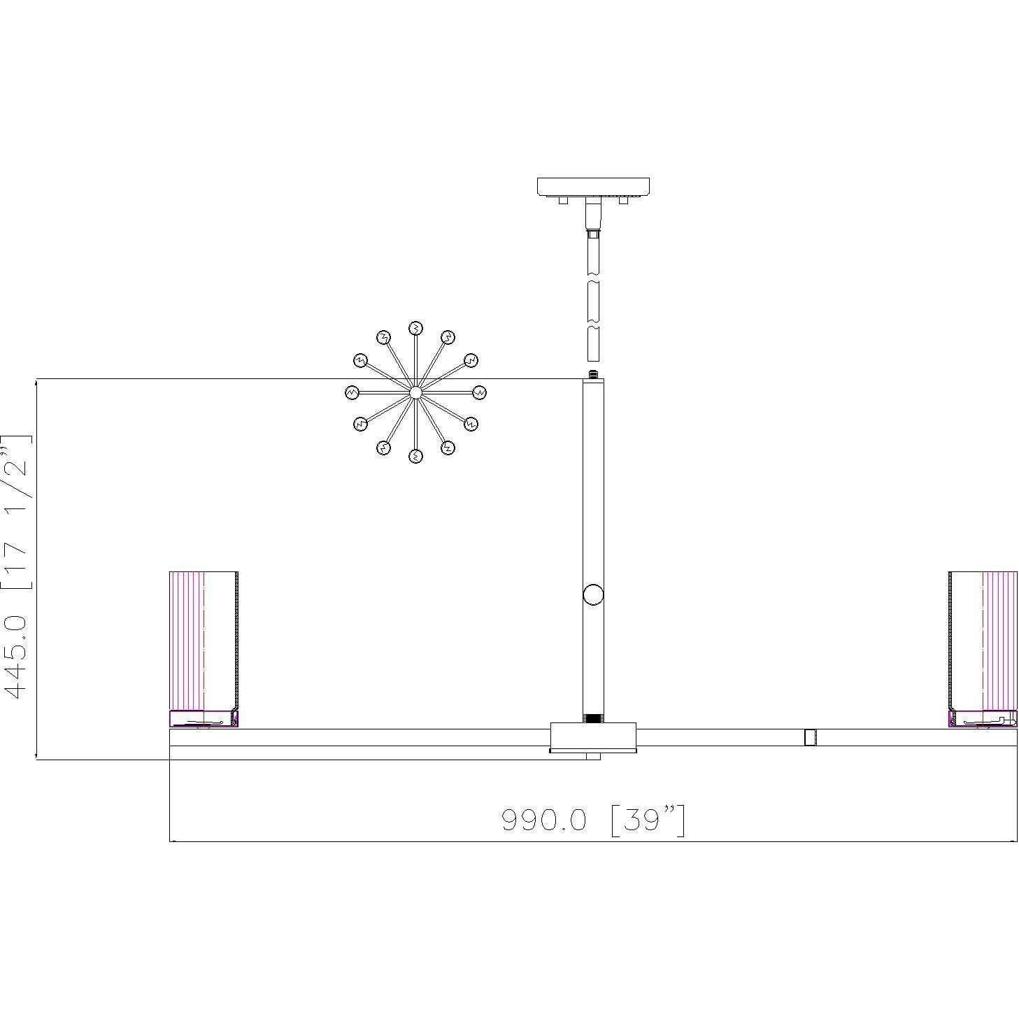 Danica 12 Light 39 inch Matte Black Chandelier Ceiling Light