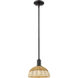Natural Ballston Dome 1 Light 9 inch Matte Black Mini Pendant Ceiling Light