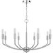 Maxton 8 Light 30 inch Chrome Chandelier Ceiling Light, Candelabra Style