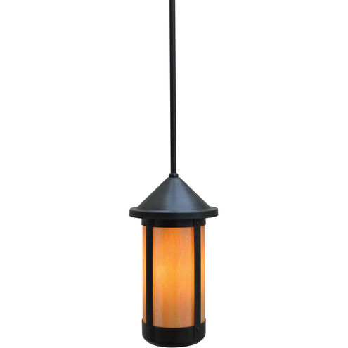 Berkeley 1 Light 5.62 inch Mission Brown Pendant Ceiling Light in Off White