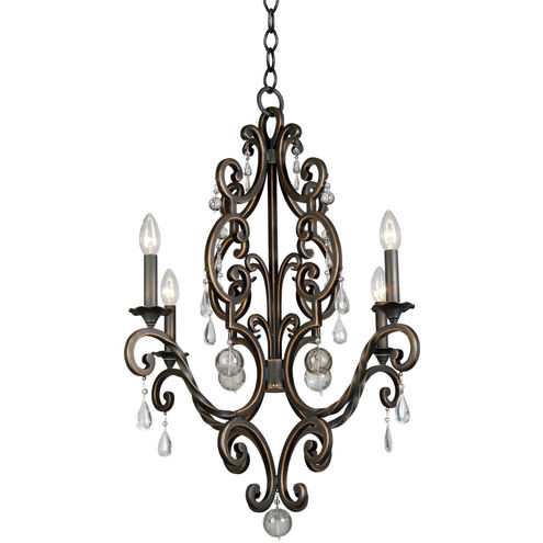 Montgomery 4 Light 26 inch Vintage Iron Chandelier Ceiling Light