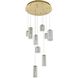 Aston 9 Light 24 inch Satin Gold Pendant Ceiling Light