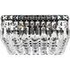 Maxime 4 Light 12 inch Black and Clear Flush Mount Ceiling Light