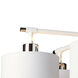 Balance 5 Light 21.7 inch White and Polished Nickel Chandelier Ceiling Light, Elstead