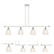 Ballston Castile LED 48 inch White and Polished Chrome Island Light Ceiling Light in White Glass, Ballston