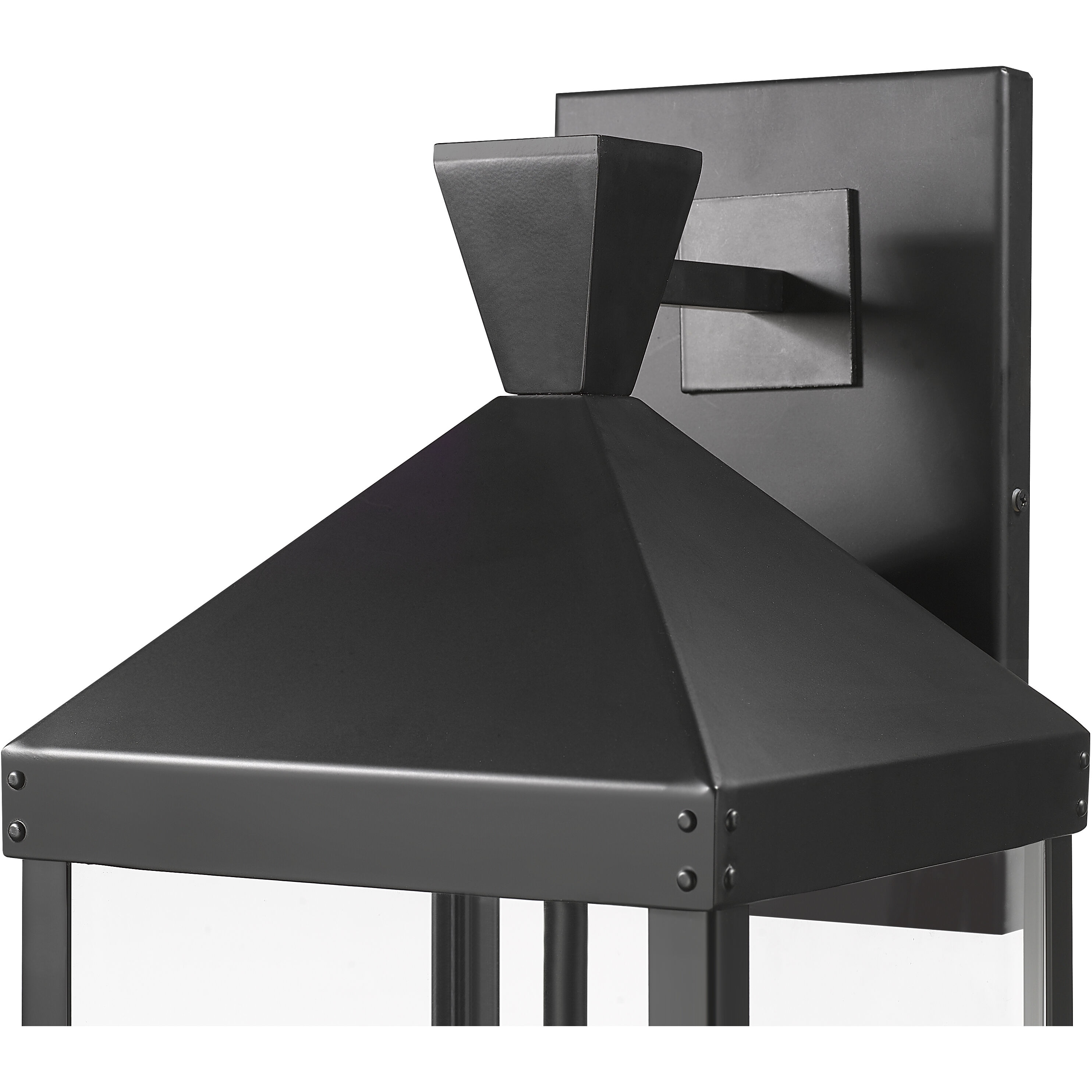 Yates 3 Light 26 inch Powder Coated Black Outdoor Wall Sconce