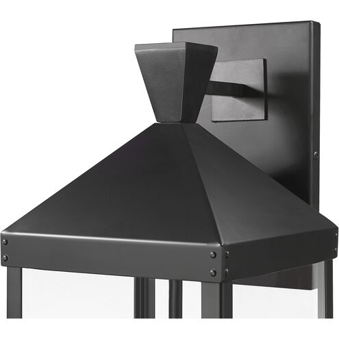 Yates 3 Light 26 inch Powder Coated Black Outdoor Wall Sconce