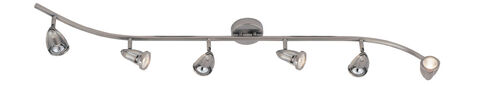 Stingray 6 Light 120V Brushed Nickel Track Light Ceiling Light