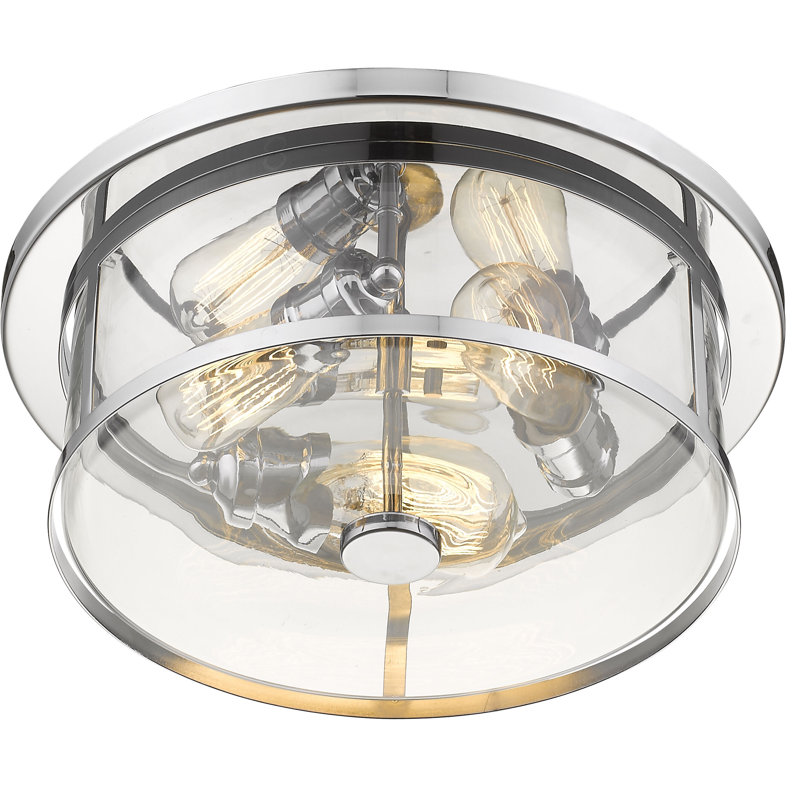 Savannah 3 Light 15.75 inch Chrome Flush Mount Ceiling Light