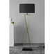 Marta 61.25 inch 100 watt Brass and Black Floor Lamp Portable Light