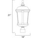 Dover VX 3 Light 21 inch Bronze Outdoor Pole/Post Mount