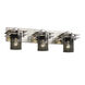 Metropolis 3 Light 26.5 inch Brushed Nickel Bath Light Wall Light in Cylinder with Flat Rim