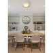 Arlo 4 Light 20.25 inch Matte White and Rubbed Brass Flush Mount Ceiling Light