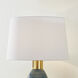 Tenley 26 inch 15.00 watt Aged Brass/Ceramic Inchyra Blue Table Lamp Portable Light