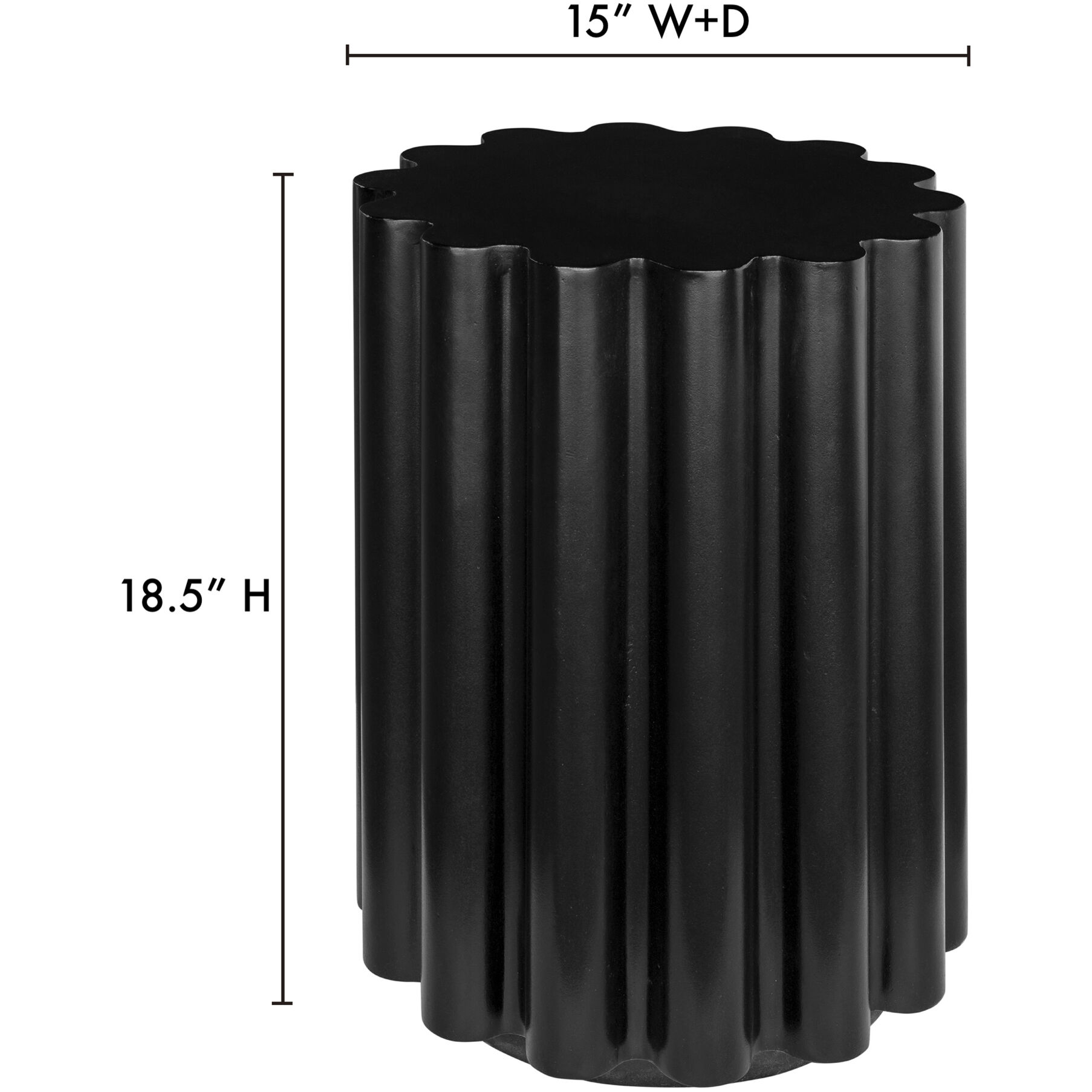 Taffy 18 X 15 inch Black Accent Table