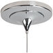 Sirena 1 Light 7.9 inch Chrome Pendant Ceiling Light in Red Glass