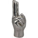 Peace Sign Silver Decorative Object