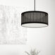 Slit Drum LED 20 inch Matte Black with Black Pendant Ceiling Light