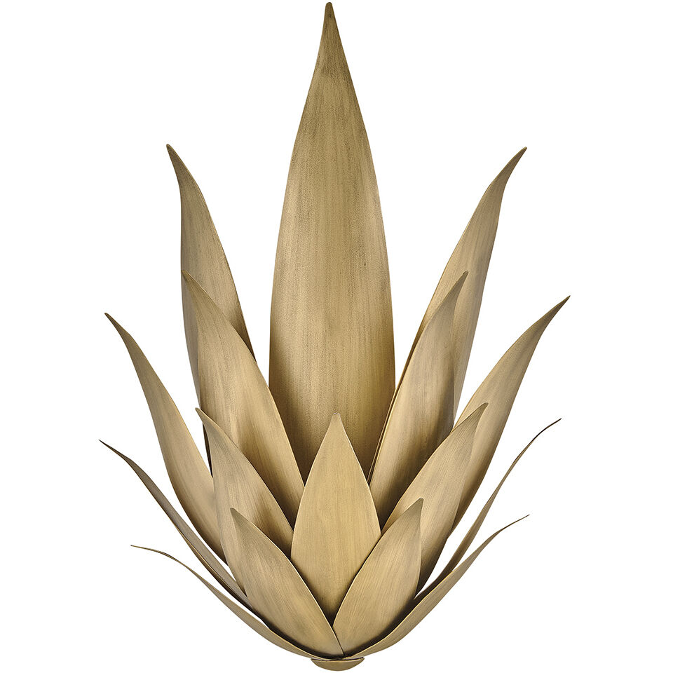 Agave Sconce Wall Light in Burnished Gold