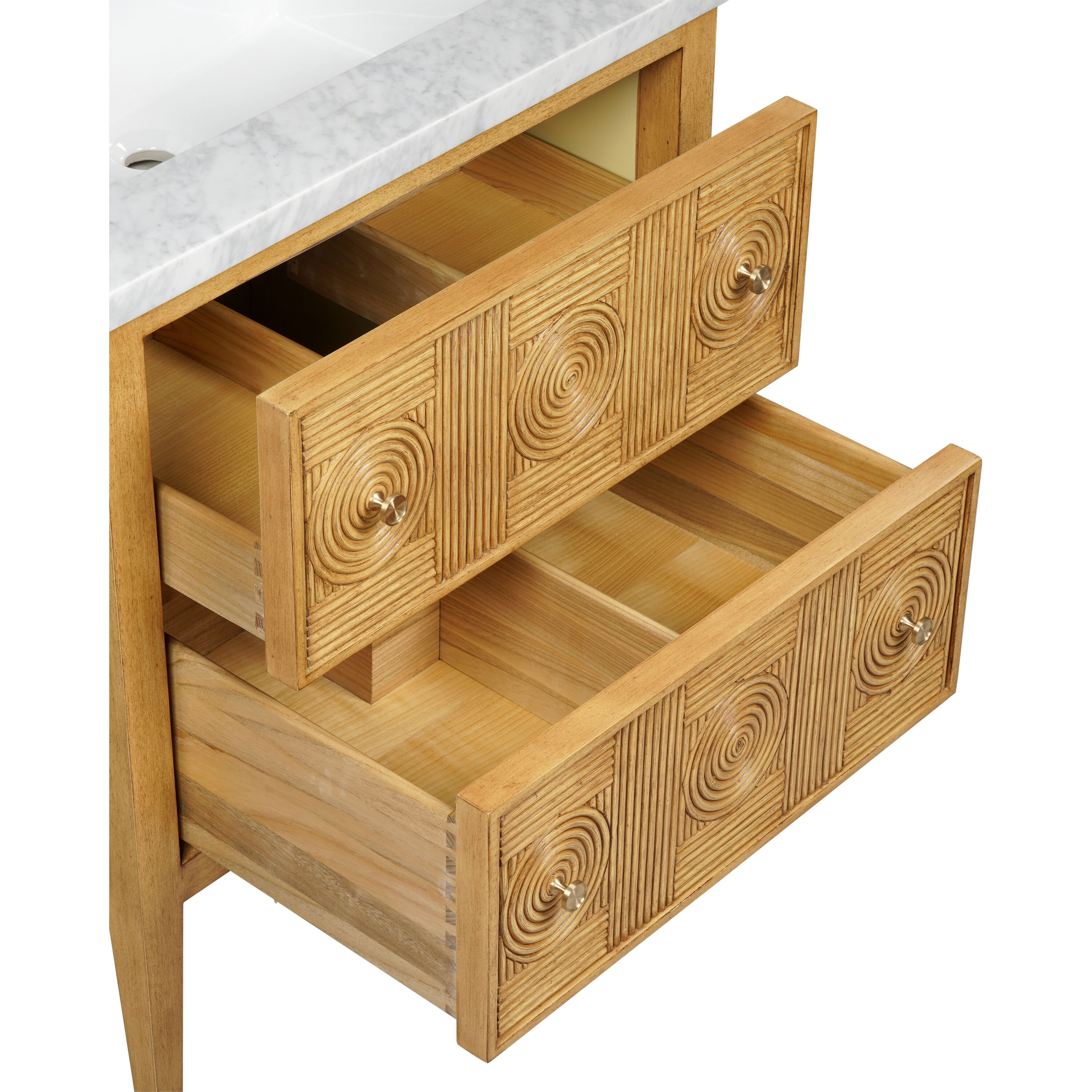 Santos 28 X 34 inch Sea Sand/Natural/White/Brushed Brass/Polished Nickel Vanity with Undermount Sink