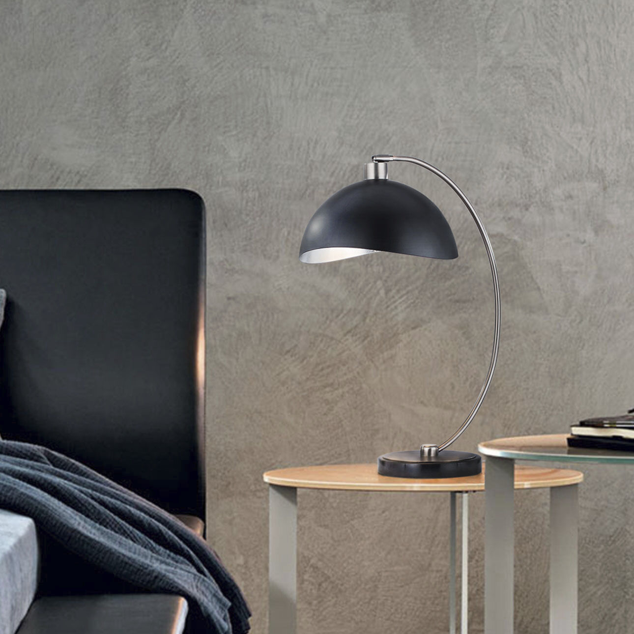 Luna Bella 25 inch 60.00 watt Antique Nickel and Black Table Lamp Portable Light