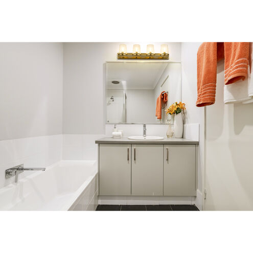 Callista 4 Light 37.5 inch Rubbed Brass Vanity Wall Light