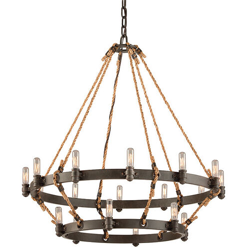 Pike Place 18 Light 32 inch Heritage Bronze Chandelier Ceiling Light
