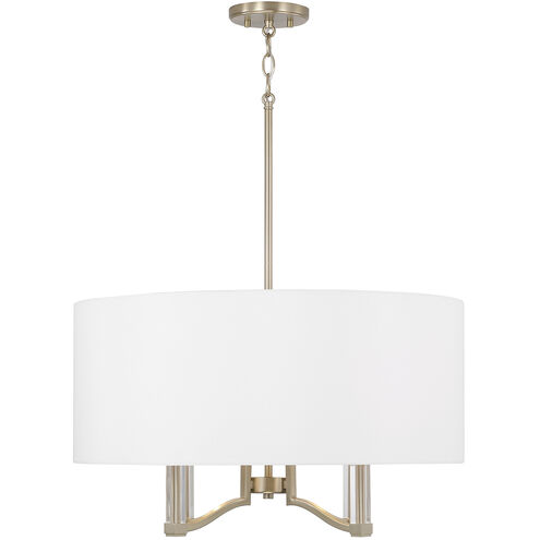 Ingrid 4 Light 24 inch Matte Brass Pendant Ceiling Light