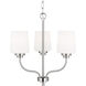 Windom 3 Light 18 inch Brushed Nickel Chandelier Ceiling Light