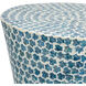 Round Tapered Accent 20 inch Blue Stool