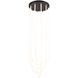 Cascata LED 21.5 inch Black and Brushed Brass Down Chandelier Ceiling Light