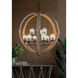 Anita 9 Light 31.5 inch Brown/Black Chandelier Ceiling Light in Natural