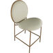 Evelyn Brushed Gold / Cream Leather Dining Chair