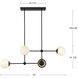 Alora Mood Fiore 4 Light 16.63 inch Matte Black/Glossy Opal Glass Chandelier Ceiling Light