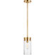 C&M by Chapman & Myers Garrett 1 Light 5.5 inch Burnished Brass Pendant Ceiling Light